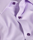 Lilac Contrast Herringbone Solid Dress Shirt
