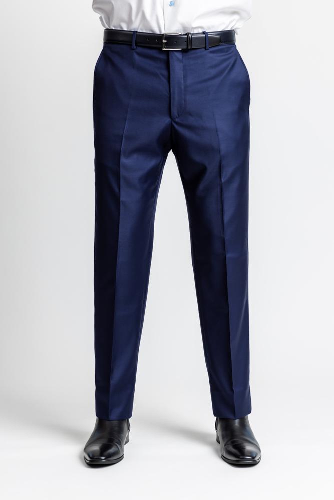 Medium Blue Dress Pants Flat Front Super 150's