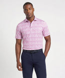 Perform Azalea Print Jersey Polo Fuchsia