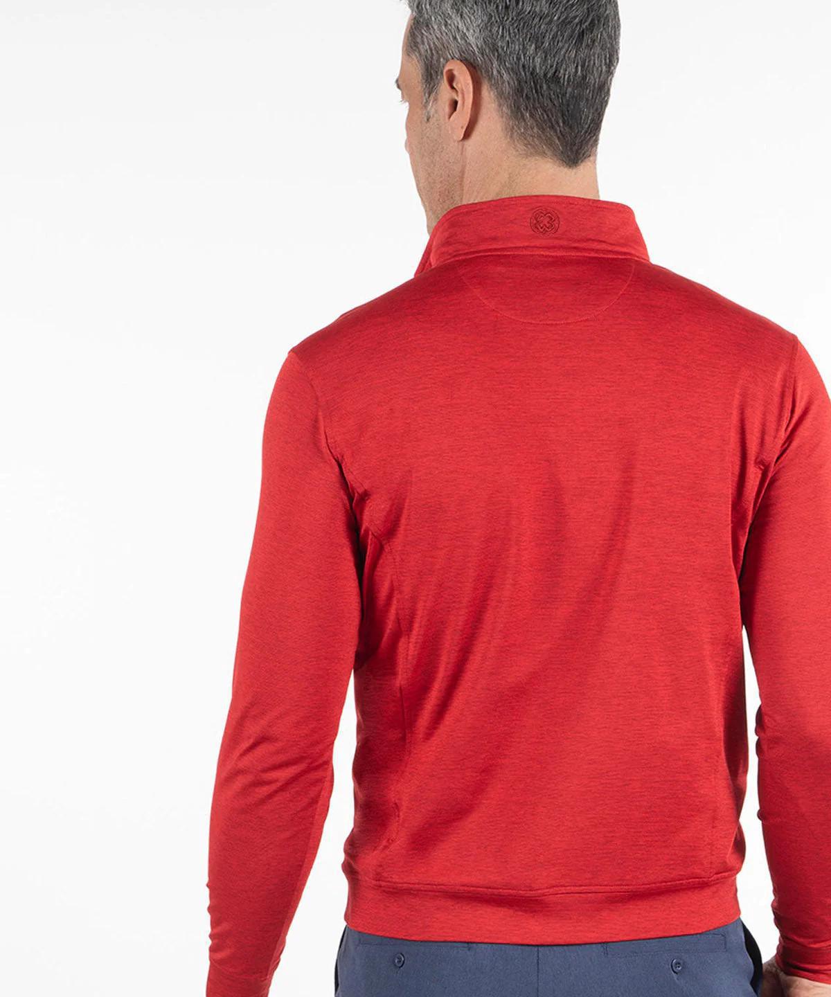 Performance Clubhouse Quarter-Zip Long-Sleeve Pullover Red