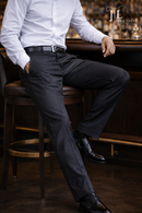 Charcoal Italian Dress Pants Trimmer Fit Super 150's