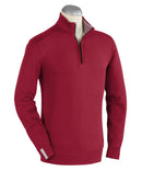 Signature Leaderboard Pima Cotton Quarter-Zip Pullover Red