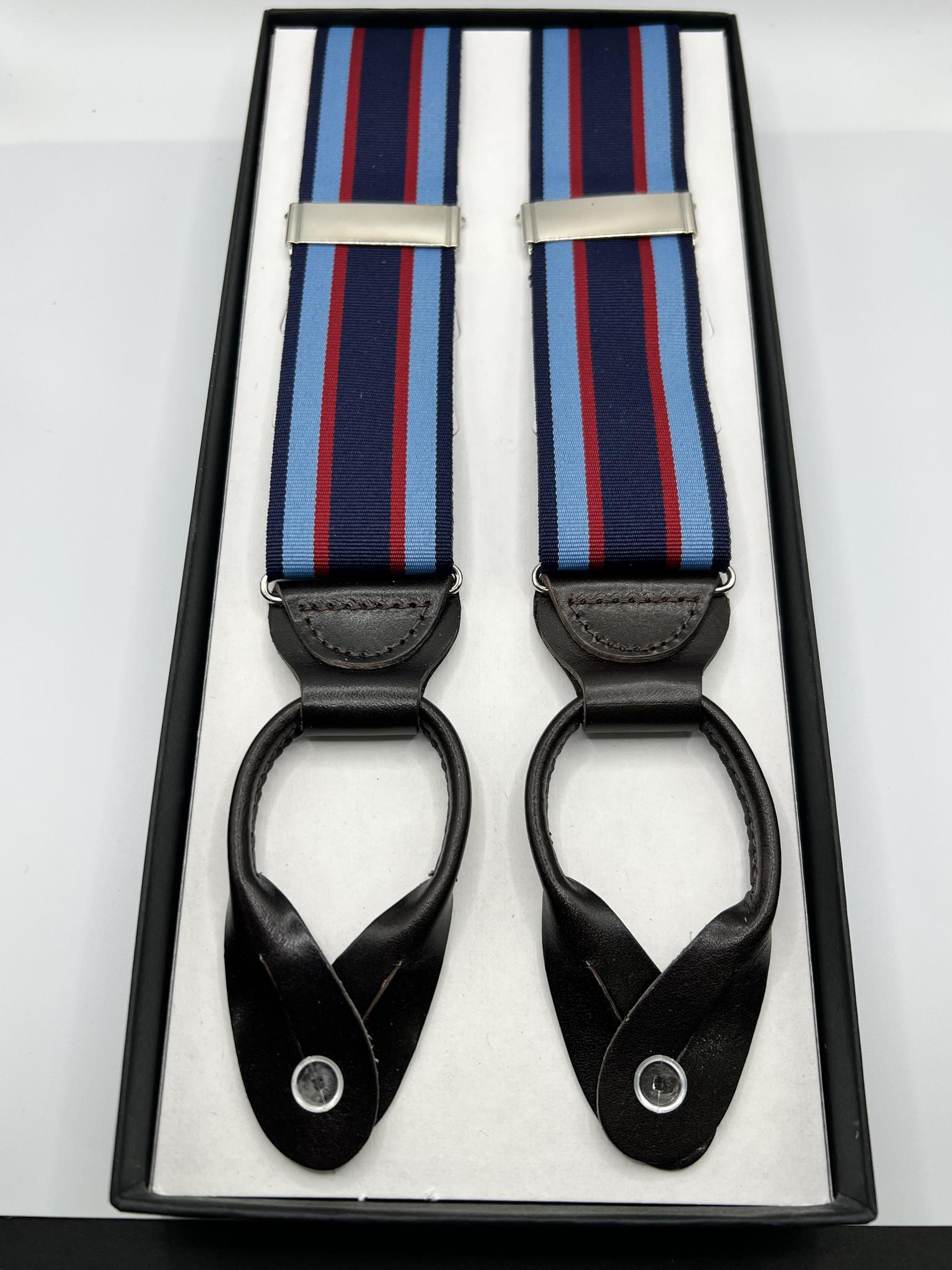 Navy/Red/Sky Suspenders Edward Armah