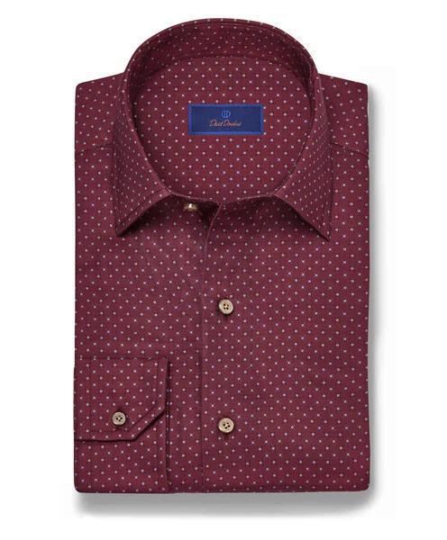 Merlot Micro Print Sport Shirt