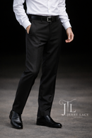 Black Dress Pants Flat Front Super 150's