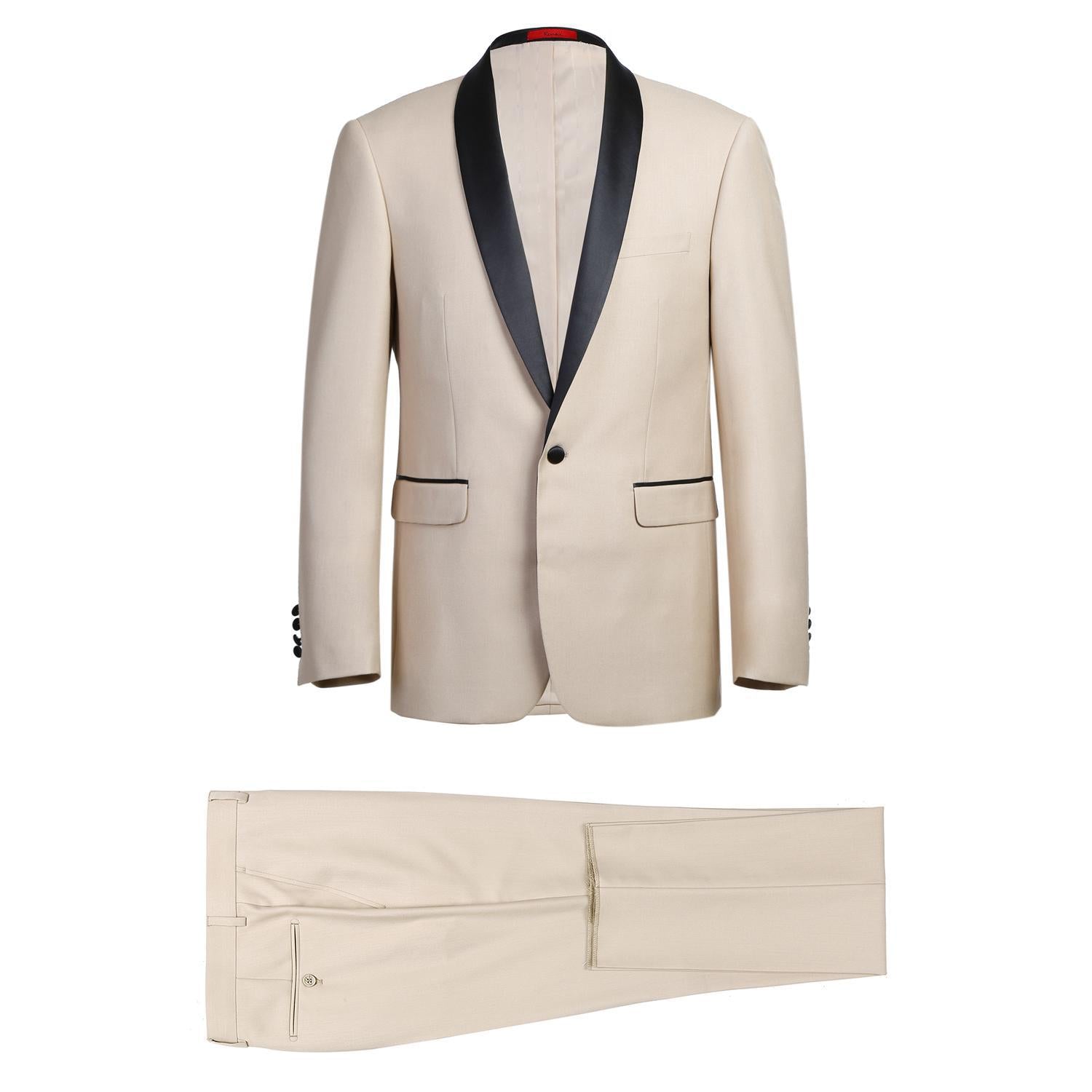 JL Tan Tuxedo Shawl Slim Fit