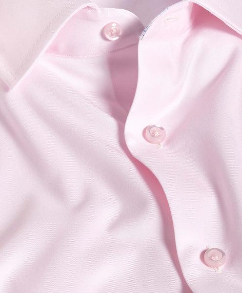 Pink Twill Contrast Dress Shirt