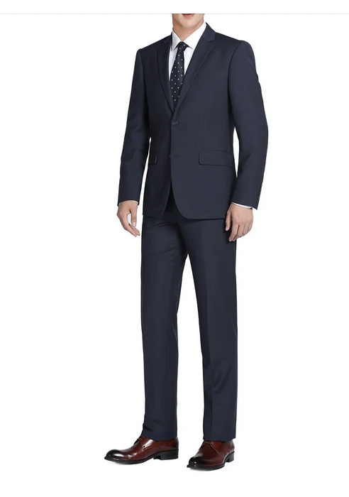 JL Navy Suit Notch Slim Fit Super 140's