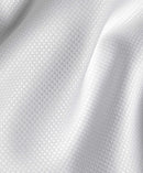 White Textured Dobby Dress Shirt Sky Button