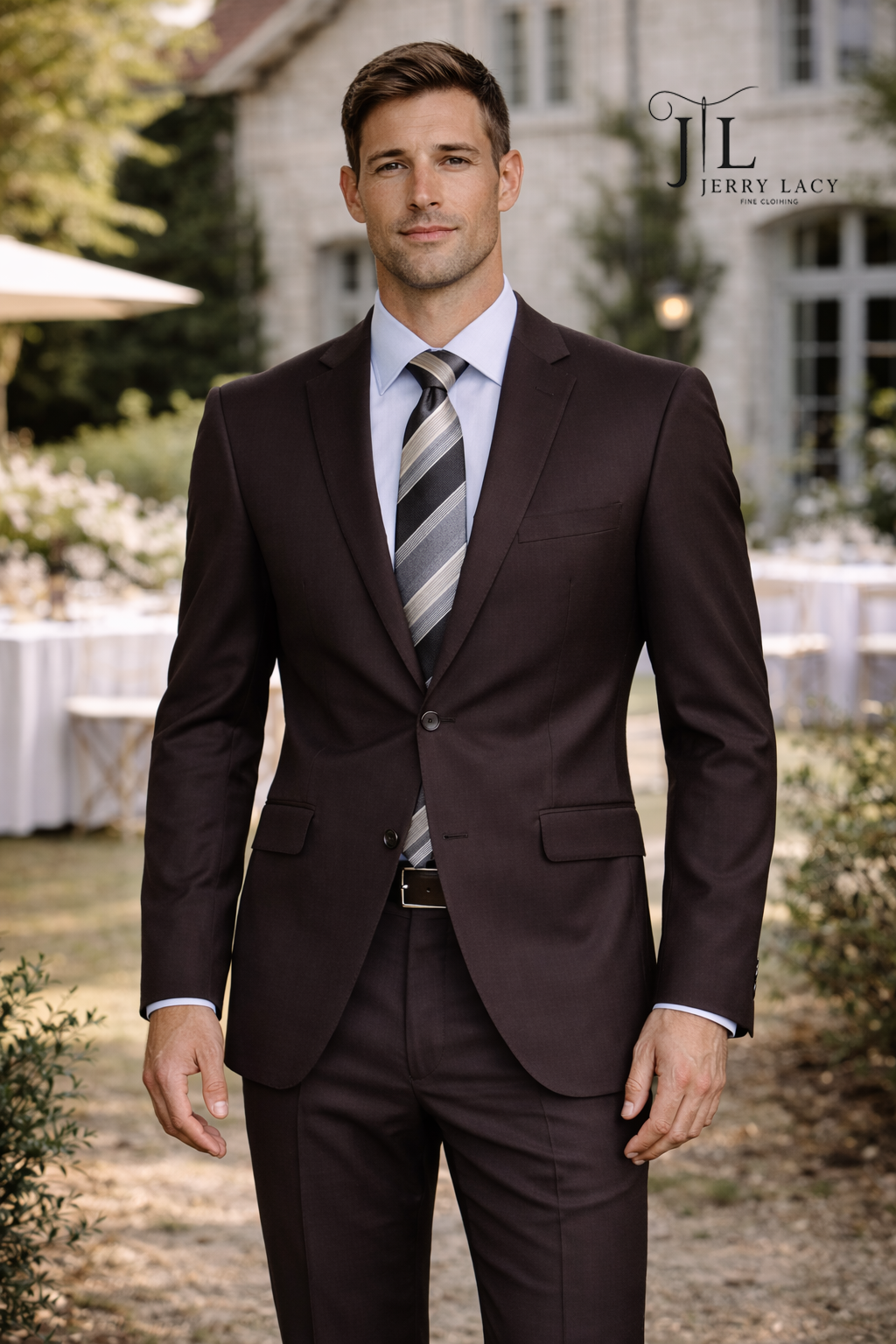 JL Chocolate Slim Fit Suit