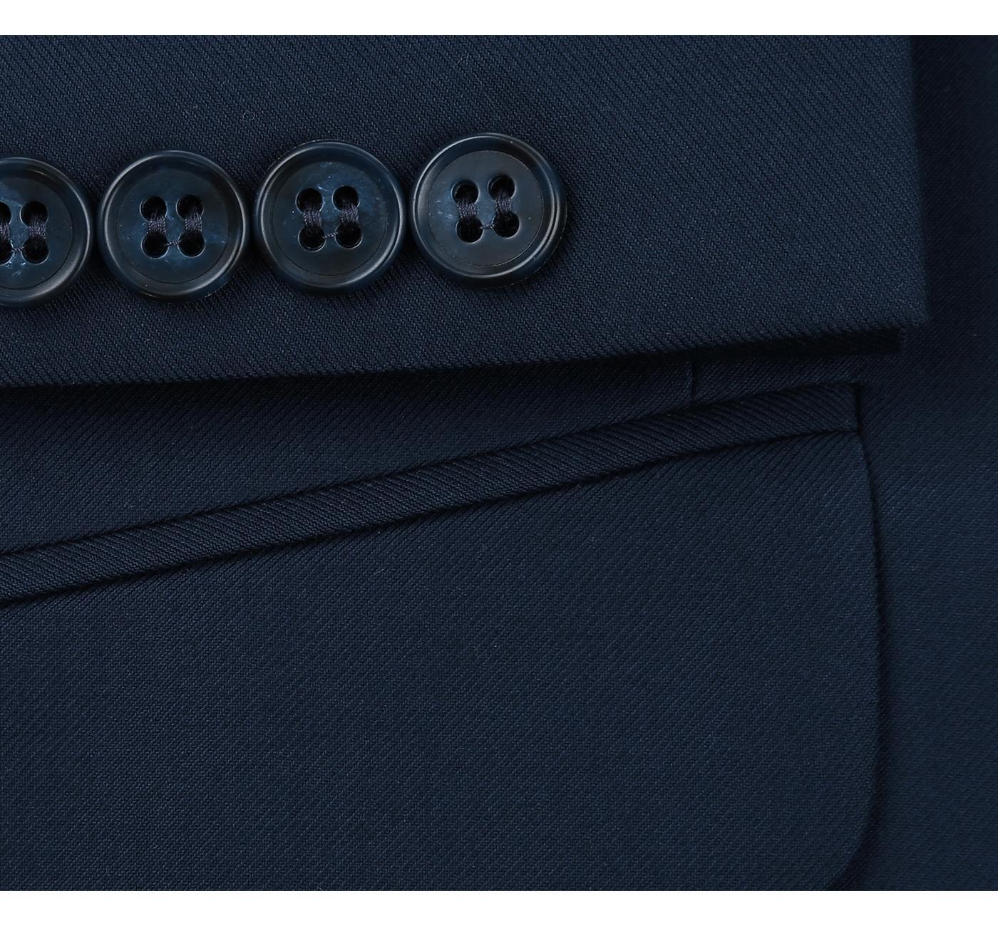 JL New Navy Suit Notch Classic Fit Super 140's