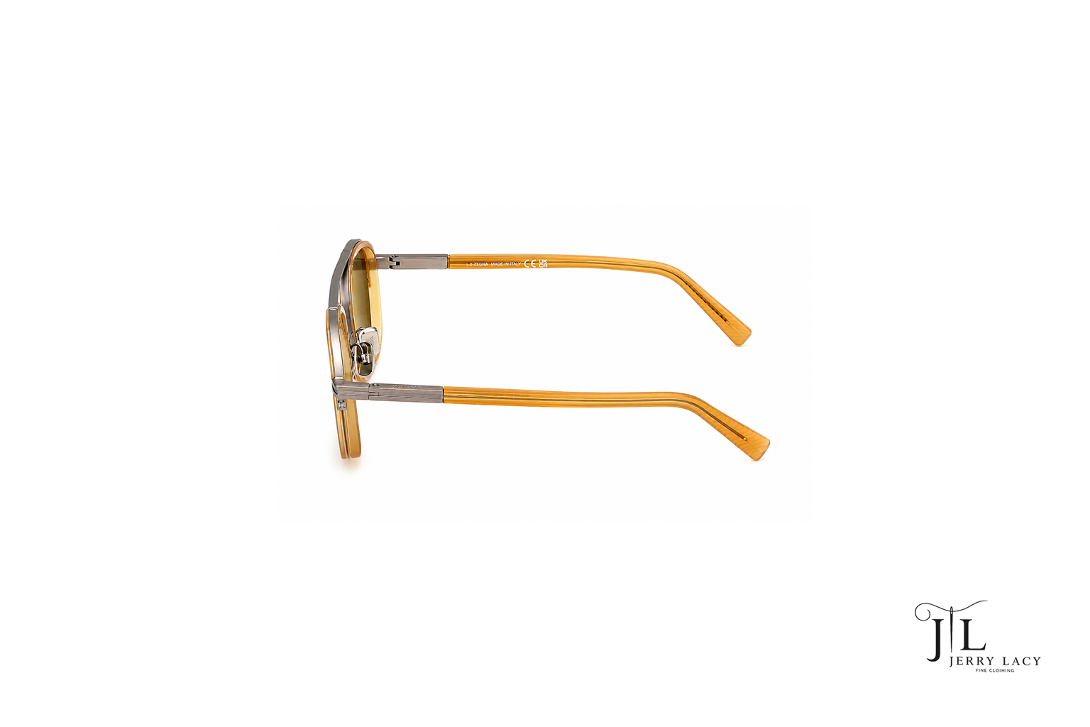 Metal Sunglasses Zegna Shiny Light Brown