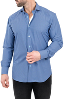 Maceoo Shirt Einstein StretchCubism Blue
