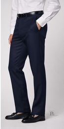French Blue Italian Dress Pant Trimmer Fit Super 150's