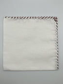 White/ Wine Linen Whipstitch PSQ