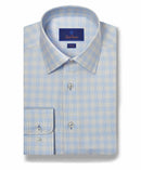 Sky & Pistachio Check Dress Shirt
