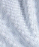 White & Blue Micro Geometric Print Stretch Dress Shirt