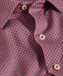 Berry Geometric Print Sport Shirt