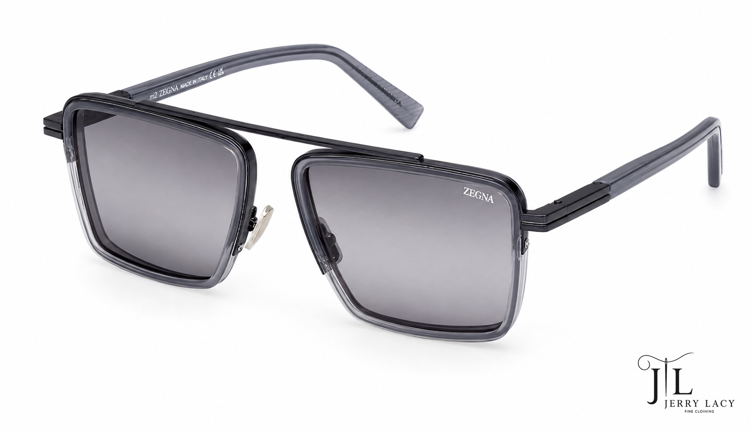 Metal Sunglasses Zegna Shiny Grey