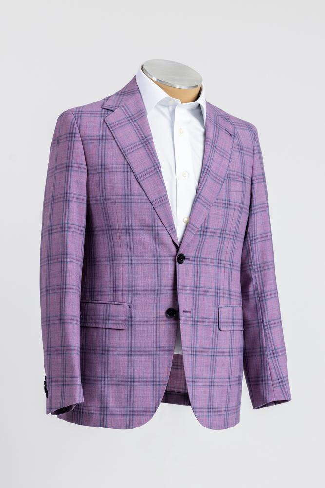 Light Purple Windowpane Sport Jacket Milano