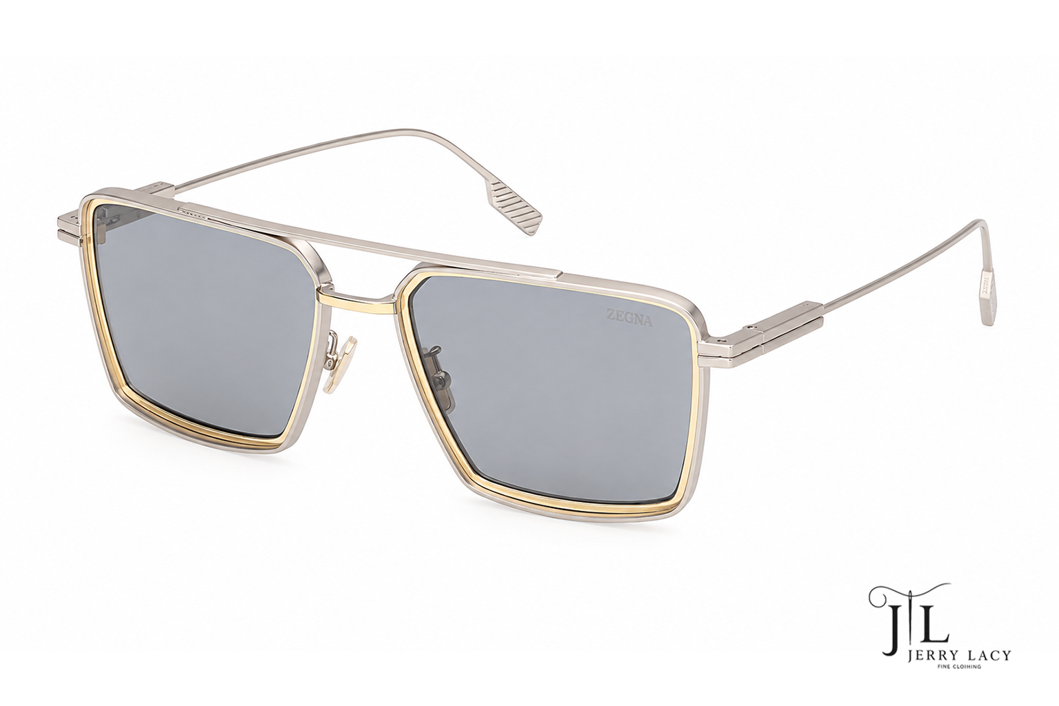 Metal Sunglasses Zegna Matte Palladium