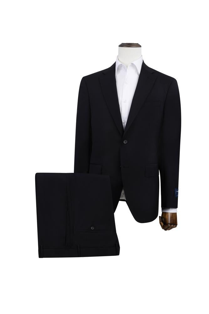 Italian Black HB Suit Cloth by Zegna