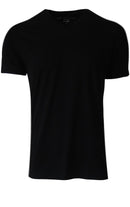 Black Pima V-Neck SS