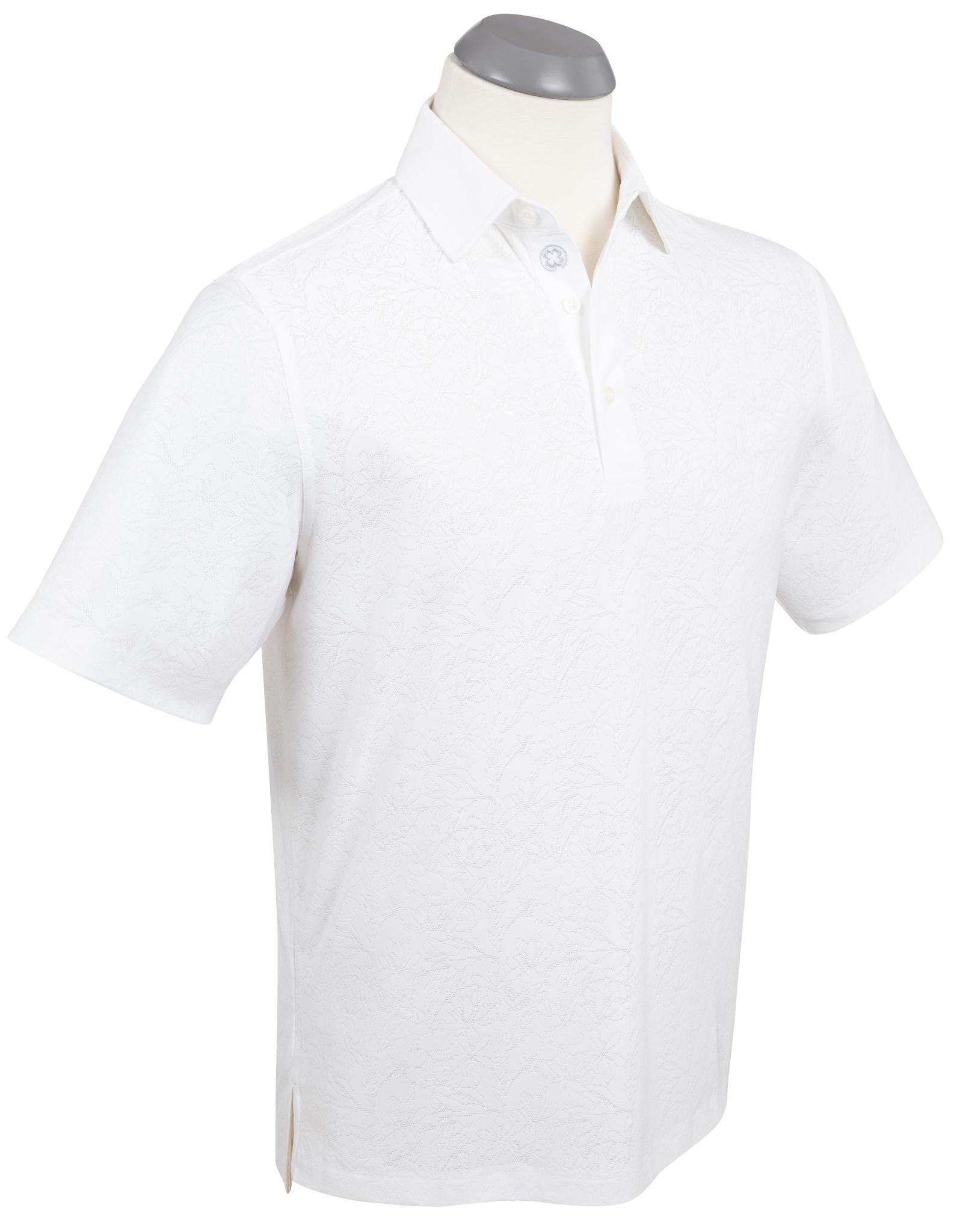 Performance Magnolia JacQuard Polo White