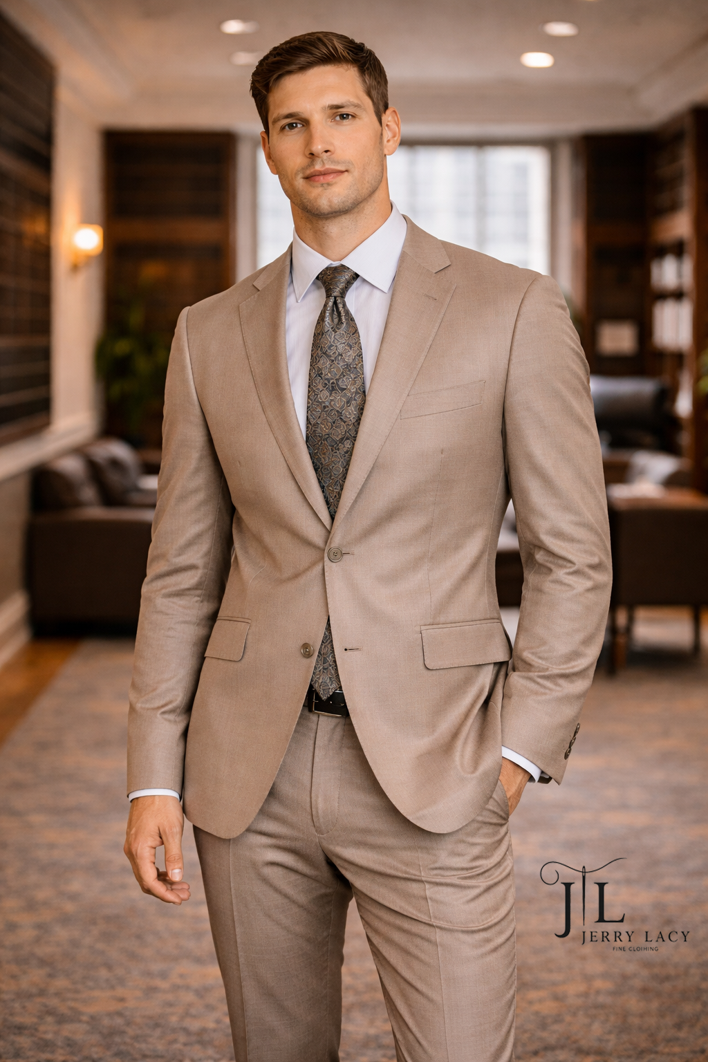 JL Light Brown Classic Suit