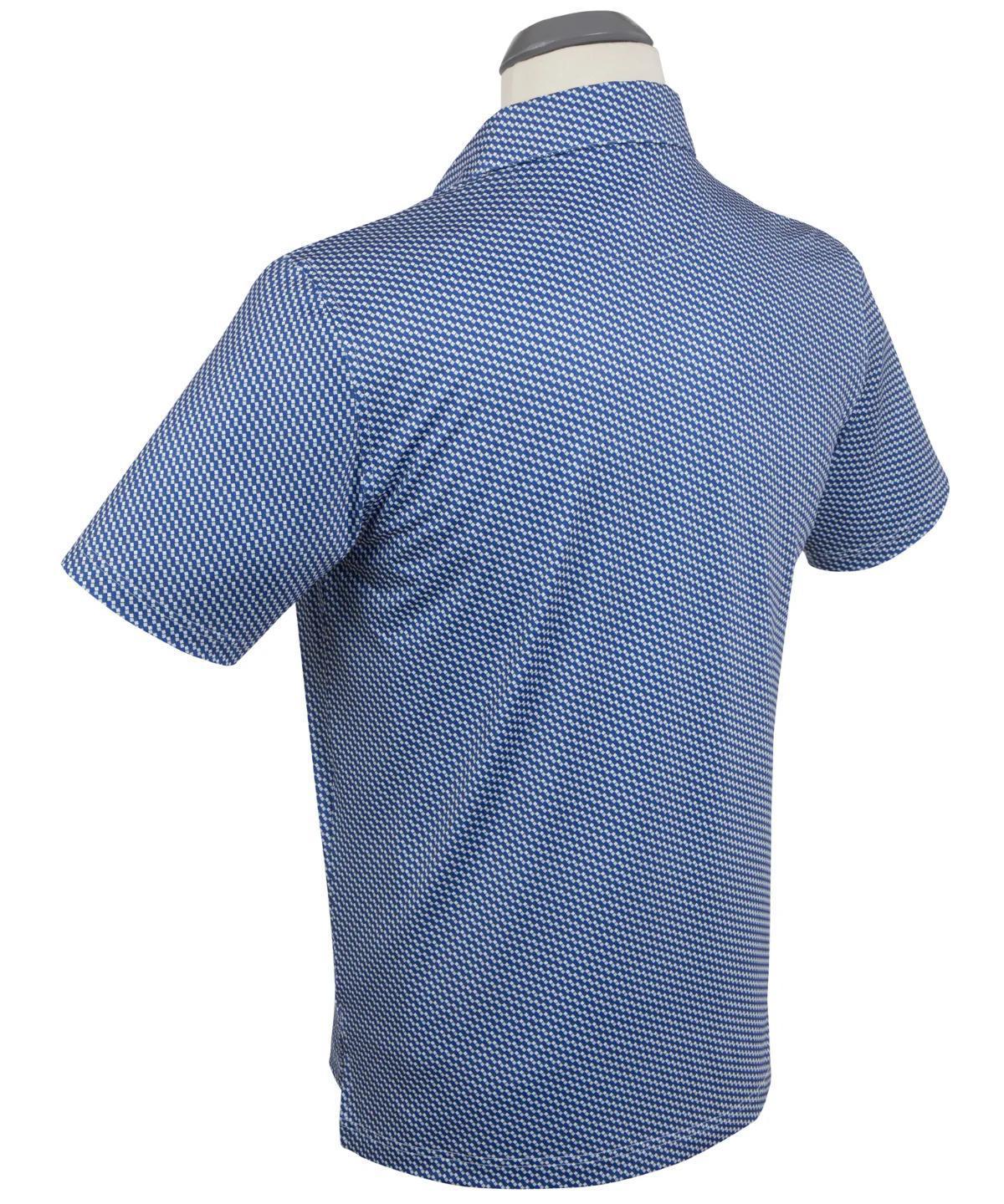 Performance Seville Print Polo Stormy Dutch Blue