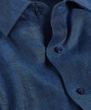 Navy Linen Dress Shirt