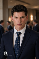 JL Suit New Navy Notch Slim Fit Super 140's