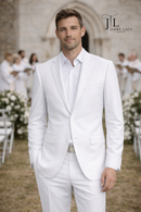 JL White Formal Slim Suit