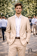 JL Suit Tan Notch Slim Fit