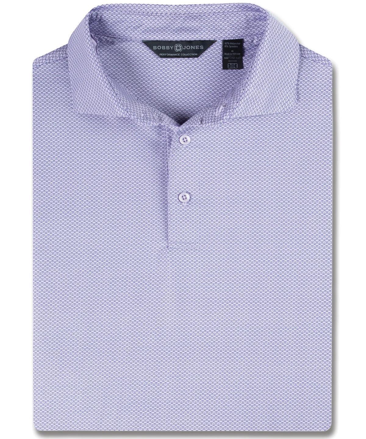 Perform Hexagon Print Polo Lavender