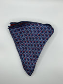 Brick Foulard/Feather Print Reversible Pocket Circle