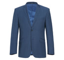 JL Suit Blue Sharkskin Slim Fit Super 140's