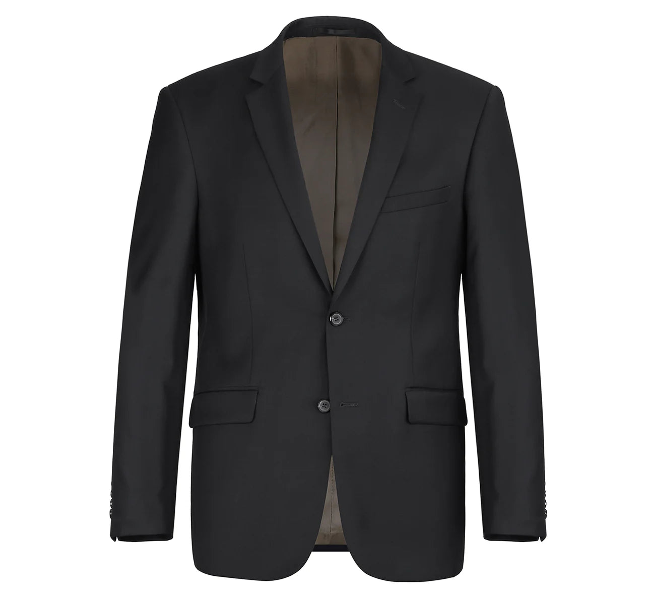 JL Suit Black Notch Slim Fit Super 140's