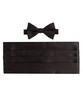 Black Faille Self-tie Bow Tie & Cummerbund Set