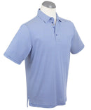 Performance Tonal Striped Polo Marina Blue