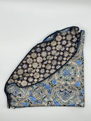 Sky/Brown Persian/Mini Medallions Print Reversible Pocket Circle