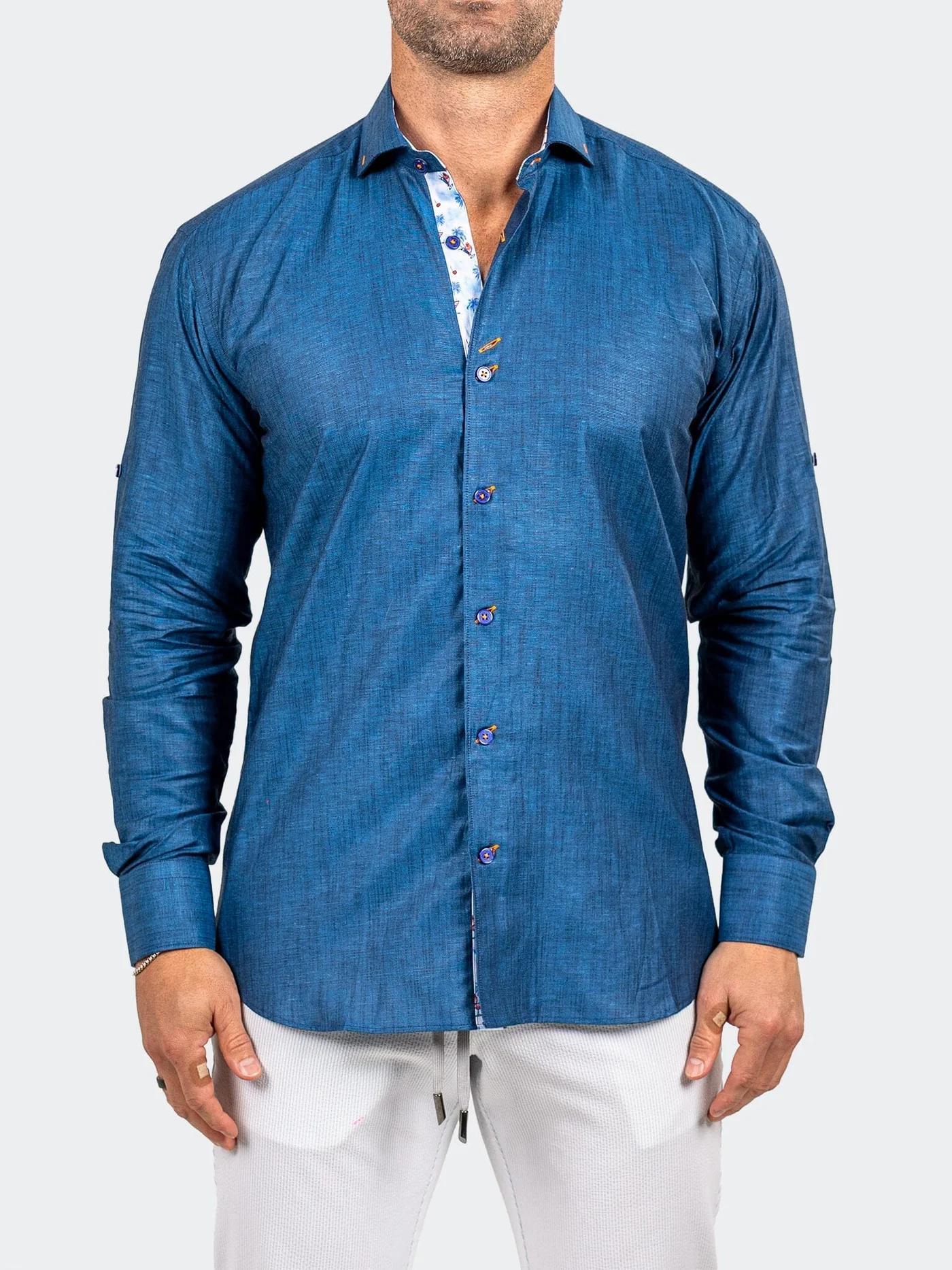 Dress Shirt LS Einstein Marthyr Blue 147