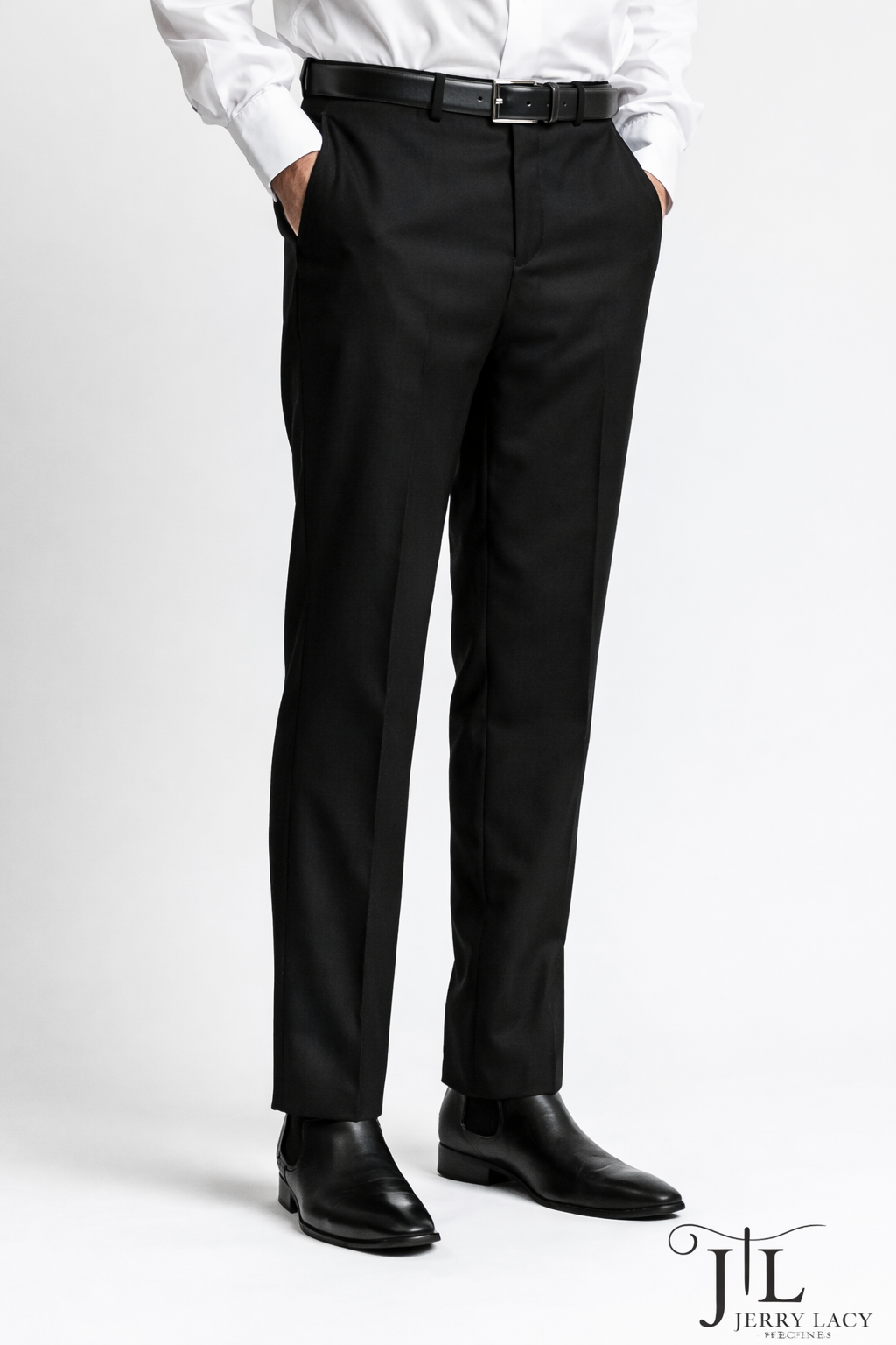 Charcoal Dress Pants Flat Front Super 150's