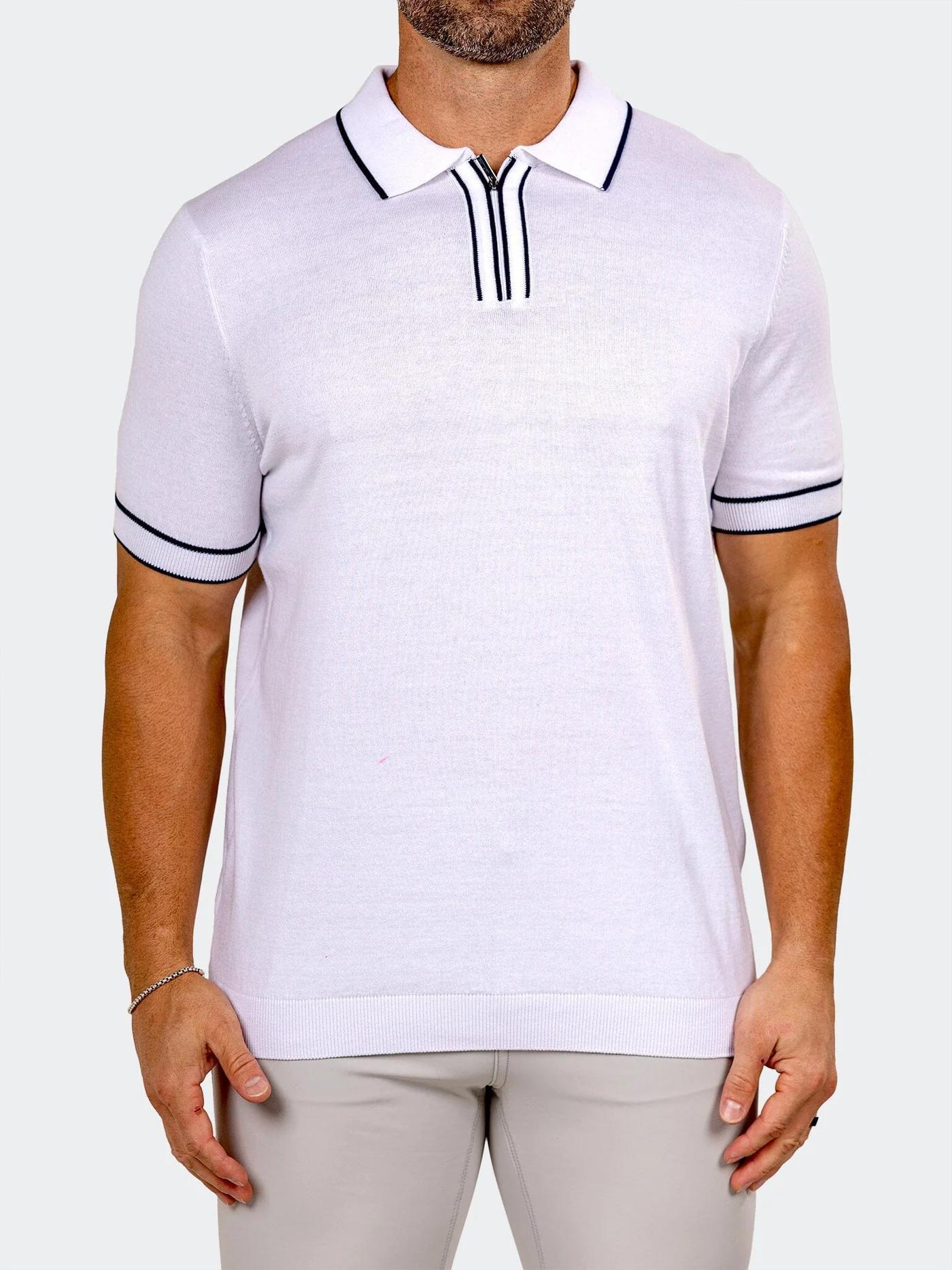 Polo Knitted Marthyr White 040