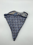 Gray Exploded Paisley/Fancy Dots Print Reversible Pocket Circle