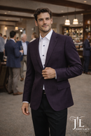 Burgundy Textured Sport Coat Modern Fit