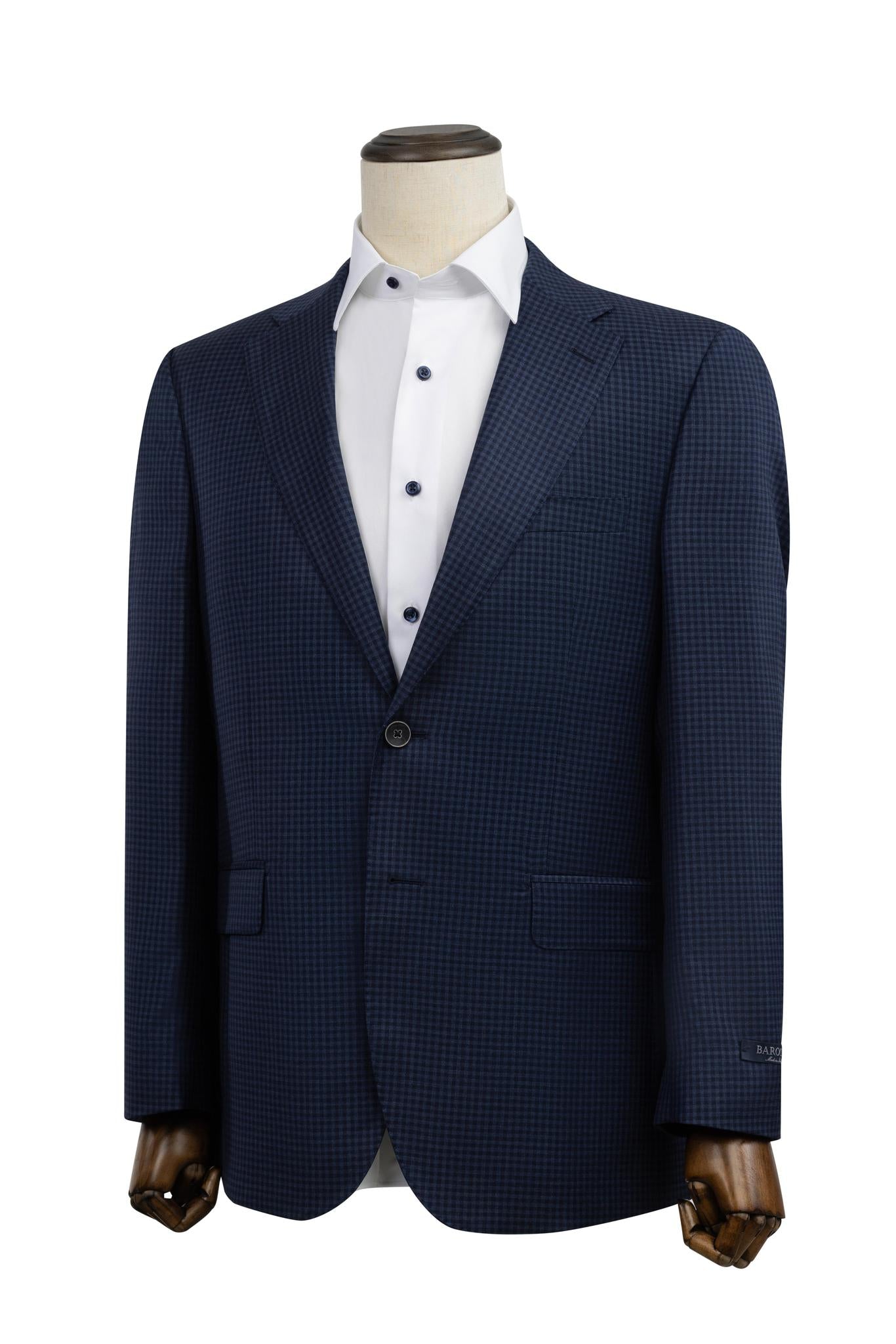 Navy Houndstooth Sport Coat Modern Fit Super 130's