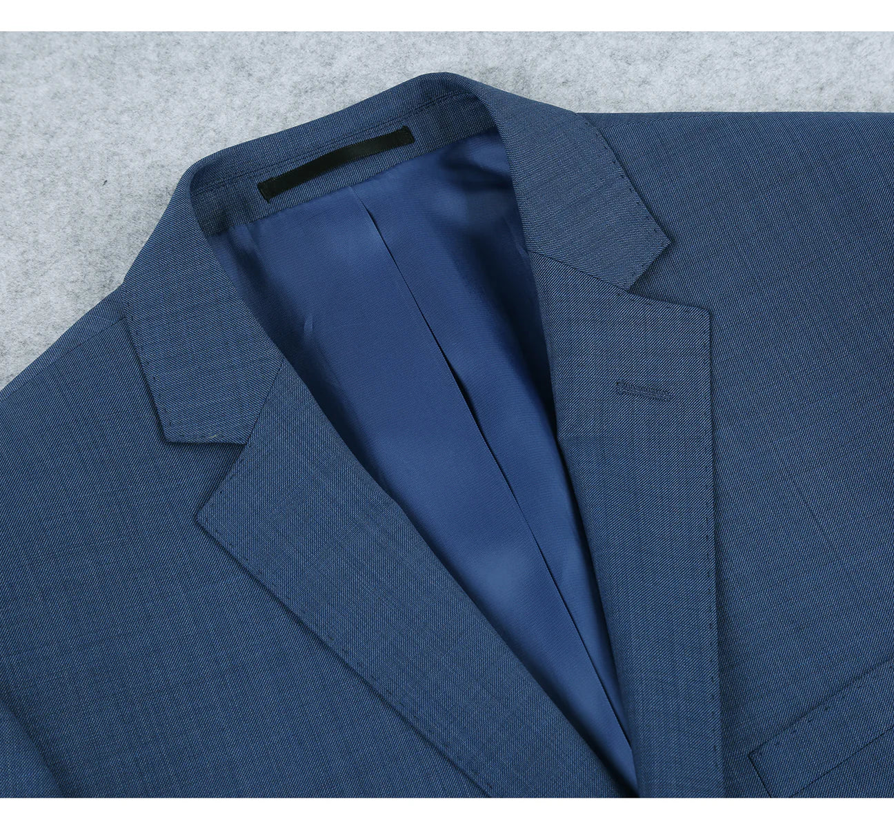 JL Suit Blue Sharkskin Slim Fit Super 140's