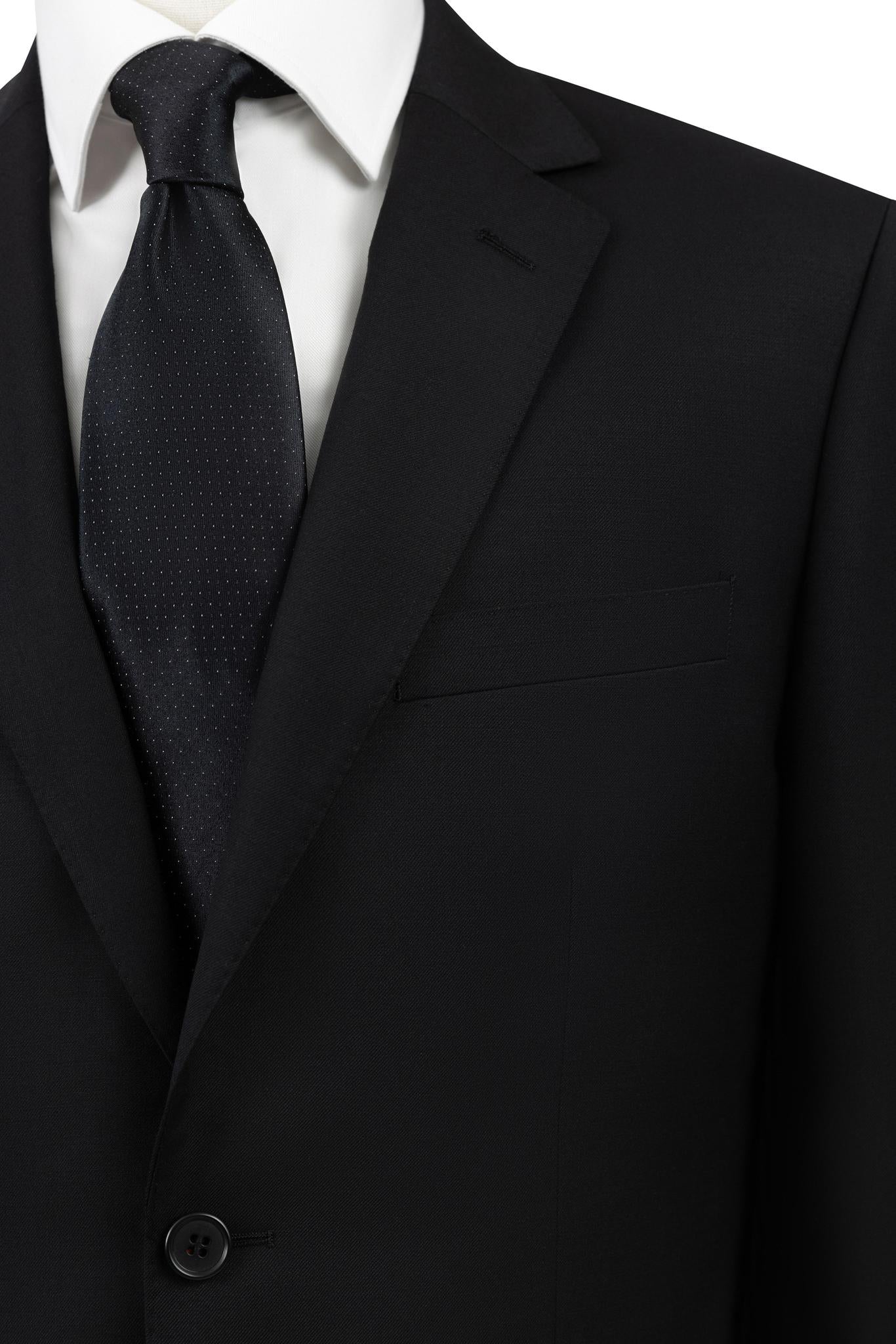 Black Modern Suit Wool & Cashmere