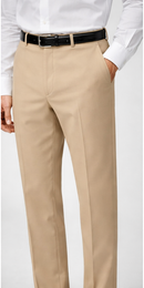Tan Italian Dress Pants Modern Fit Super 150's